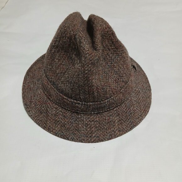 Vintage 1960's Pendleton 100% Virgin Wool Fedora Bucket Hat Cap Made in USA Med - Picture 1 of 9